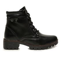Bota Coturno Feminina C/ Zíper Lateral Br2 Lady Confortável Bota Coturno Feminina C/ Zíper Lateral Br2 Lady Confortável