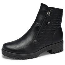 Bota Coturno Feminina Cano Baixo Casual Conforto Mississipi