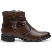 Bota Coturno Feminina Cano Curto Casual 202