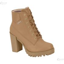 Bota Coturno Feminina Cano Curto Conforto Moleca 5325.119