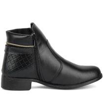 Bota Coturno Feminina Cano Curto Modelo Versátil Mulher Look Básico Casual Todas Ocasiões Macia