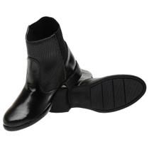 Bota Coturno Feminina Cano Curto Salto Baixo Com Elastico Bota Coturno Feminina Cano Curto Salto Baixo Com Elastico
