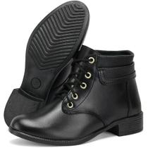 Bota Coturno Feminina Cano Curto Social Casual 211 - SapatoFran