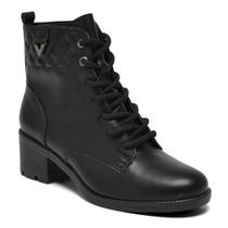 Bota Coturno Feminina Cano Curto Via Marte Salto Bloco Preta Cor:PretoTamanho:34 Bota Coturno Feminina Cano Curto Via Marte Salto Bloco Preta Cor:PretoTamanho:34