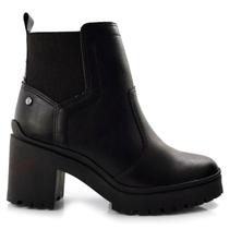 Bota Coturno Feminina Chelsea Ramarim Salto Grosso Cano Curto 23-50123