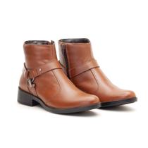 Bota Coturno Feminina Cor Caramelo