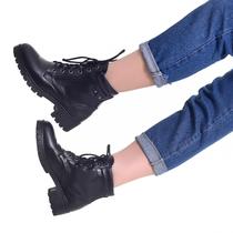 Bota Coturno Feminina Couro Tratorada Chelsea Confort Flex