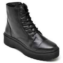 Bota Coturno Feminina Em Couro Lançamento Bota Coturno Feminina Em Couro Lançamento