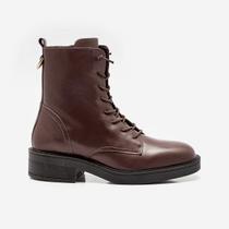Bota Coturno Feminina Lana em Couro Marrom Cód 690101002 Bota Coturno Feminina Lana em Couro Marrom Cód 690101002