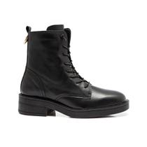 Bota Coturno Feminina Lana em Couro Preto Cód 690101001