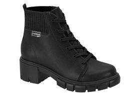 Bota Coturno Feminina Moleca Salto Médio Bloco Grosso Tratorado Elástico Conforto Bota Coturno Feminina Moleca Salto Médio Bloco Grosso Tratorado Elástico Conforto