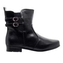 Bota Coturno Feminina Mooncity Fivelas Fashion Conforto Moda