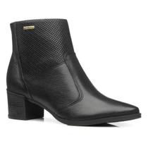 Bota Coturno Feminina Pegada Couro Salto Baixo Cano Médio Ziper Lateral Bota Coturno Feminina Pegada Couro Salto Baixo Cano Médio Ziper Lateral