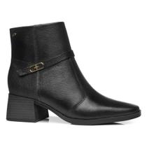 Bota Coturno Feminina Pegada Couro Salto Bloco Cano Curto Cor:PretoTamanho:38 Bota Coturno Feminina Pegada Couro Salto Bloco Cano Curto Cor:PretoTamanho:38