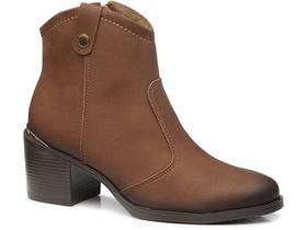 Bota Coturno Feminina Pegada Texana Western Country Couro Bota Coturno Feminina Pegada Texana Western Country Couro