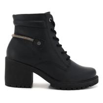 Bota Coturno Feminina Preta Comfortflex 2477304 Bota Coturno Feminina Preta Comfortflex 2477304