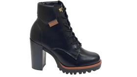 Bota Coturno Feminina Salto Alto Tratorada Moleca 5325.211