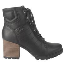 Bota Coturno Feminina Salto Bloco Dakota Valais Preto G4564