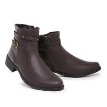 Bota Coturno Feminina Schiareli Zíper Aplicação Casual