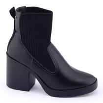 Bota Coturno Feminina Tanara T6223 Chelsea Elástico Bloco Bota Coturno Feminina Tanara T6223 Chelsea Elástico Bloco