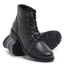 Bota Coturno feminina tornozelo salto baixo sintético moda clássico dia a dia frio conforto Bota Coturno feminina tornozelo salto baixo sintético moda clássico dia a dia frio conforto