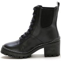 Bota Coturno Feminina Tratorada Cano Médio Form's Preto