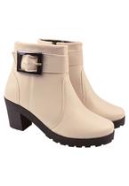 Bota Coturno Feminina Tratorada Com Fivela