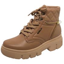 Bota Coturno Feminina Tratorada Conforto Kolosh C3368