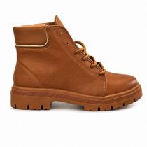 Bota Coturno Feminina Tratorado Moleca 5344.202 Caramelo