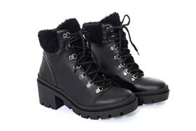 Bota Coturno Feminina Tratorado Peluciada Botinha Inverno