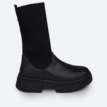 Bota Coturno Feminina Tweenie Store Strech Preta 561002 Bota Coturno Feminina Tweenie Store Strech Preta 561002