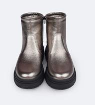 Bota Coturno Feminina Tweenie Store Texturizada Grafite 561020000 Bota Coturno Feminina Tweenie Store Texturizada Grafite 561020000