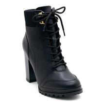 Bota Coturno Feminina Vizzano 3089.102 Preta