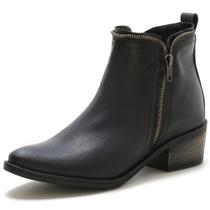 Bota Coturno Feminino Bico Fino Cano Curto Médio Macia Estilosa