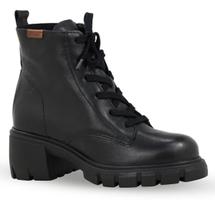 Bota Coturno Feminino Bottero Couro Burnish Preto 347201