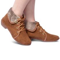 Bota Coturno Feminino Cano Curto Com Pele Botinha Feminina Camurça Leila Soares Bota Coturno Feminino Cano Curto Com Pele Botinha Feminina Camurça Leila Soares