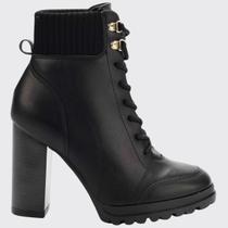 Bota Coturno Feminino Cano Curto Conforto Salto Bloco Tratorado Vizzano 3089.102.24753