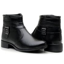 Bota Coturno Feminino Cano Curto Estilosa Confort Casual Blogueira com Salto Baixo - 202