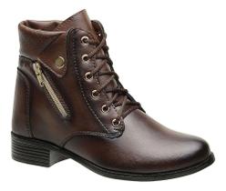 Bota Coturno Feminino Cano Curto Salto Baixo Moda Outono Inverno - 201 - Country Factory