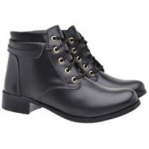 Bota Coturno Feminino Cano Curto