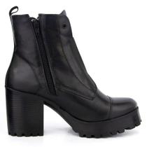 Bota Coturno Feminino Cano Curto Zíper Lateral Bota Casual Bota Coturno Feminino Cano Curto Zíper Lateral Bota Casual