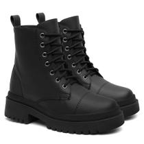 Bota Coturno Feminino Cano Médio Tratorada-60