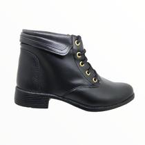 Bota Coturno Feminino Casual Social Cano Curto Montaria