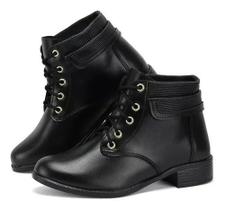 Bota Coturno Feminino Com Cadarcos Exclusiva