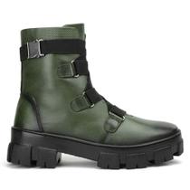 Bota Coturno Feminino Couro Legítimo Tratorada 9052 FG