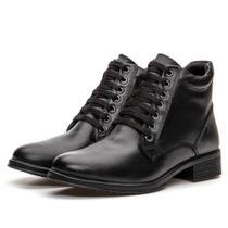 Bota Coturno Feminino Em Couro Cano Medio Fechamento Cadarço Solado Borracha Inverno Frio Tamanho:42Cor:PretoGênero:Fe Bota Coturno Feminino Em Couro Cano Medio Fechamento Cadarço Solado Borracha Inverno Frio Tamanho:42Cor:PretoGênero:Fe