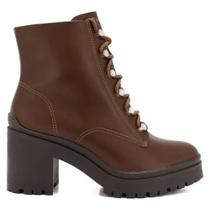 Bota Coturno Feminino Marrom Sela Ramarim 2450103