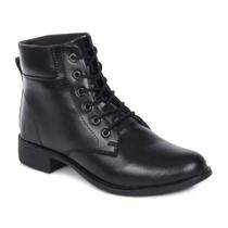 Bota coturno feminino material sintético