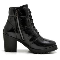 Bota Coturno Feminino Moda Blogueira Botina Americana Estilo Rock Fashion Para Festas Shows