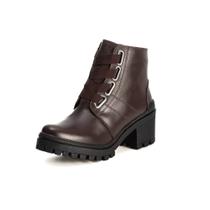 Bota Coturno Feminino Modelo Casual Calce Fácil Com Elástico e Zíper Tendencia com Cadarço